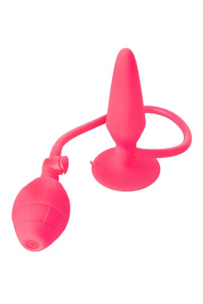 Розовая надувная анальная втулка TOYFA POPO Pleasure - 11 см  