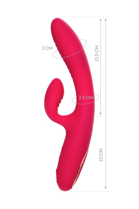 Розовый вибратор-кролик с вакуум-волновой стимуляцией JOS Enila. 12.5 см, 10 режимов вибрации, 5 режимов вакуум-волновой стимуляции