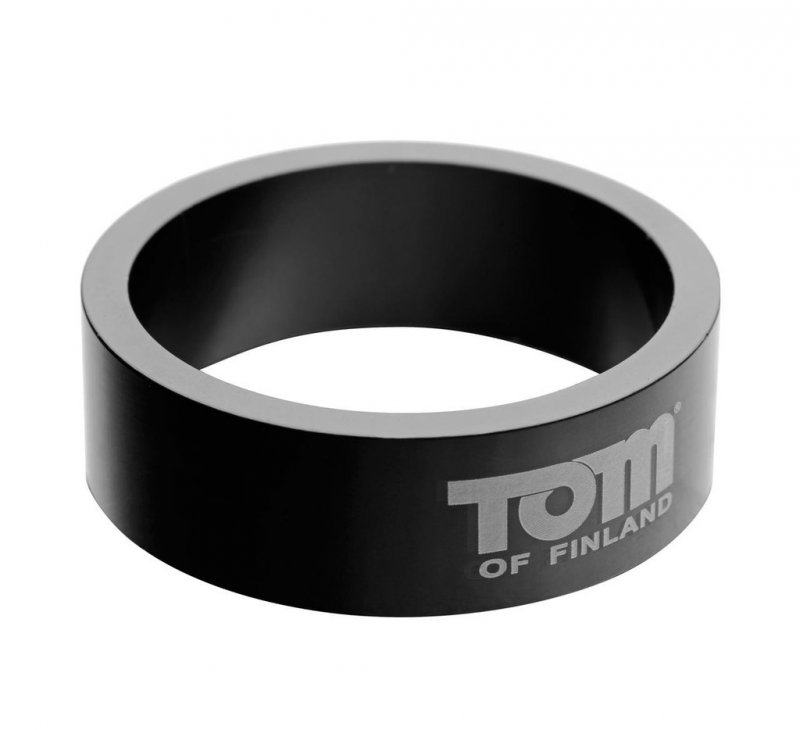 Эрекционное кольцо из металла Tom of Finland 50mm Aluminum Cock Ring – серебристый