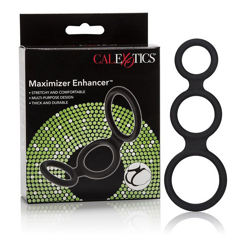 Тройное эрекционное кольцо Maximizer Enhancer – черный