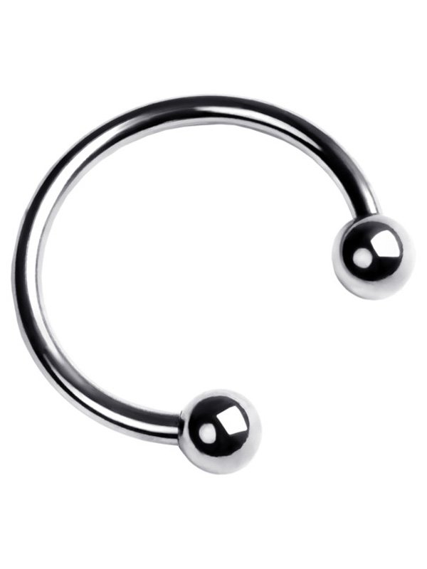 Незамкнутое кольцо на головку пениса TOYFA Metal – серебристый