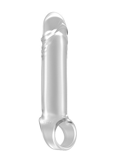 Увеличивающая насадка закрытого типа с кольцом для фиксации на мошонке No.31 - Stretchy Penis Extension