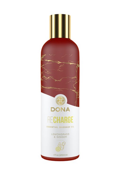 Эфирное массажное масло Dona Recharge с ароматом лемонграсса и имбиря - 120 мл