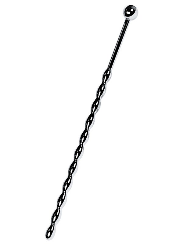 Уретральный плаг-косичка TOYFA Metal длинный – серебристый