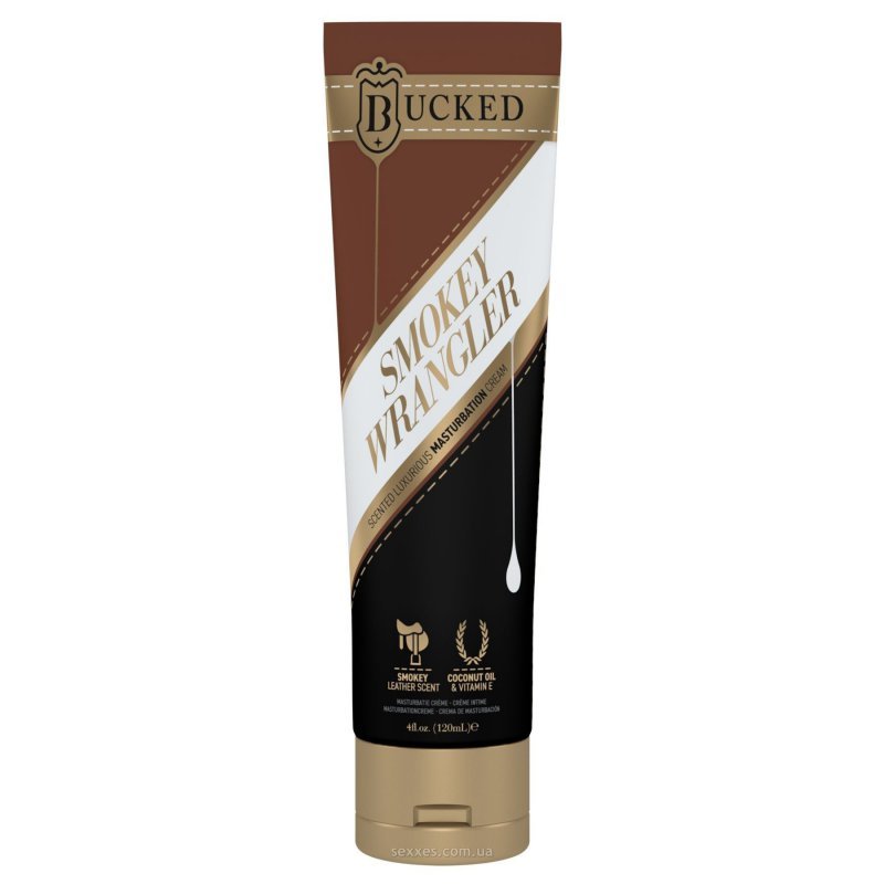 Мастурбатор вагина Self Lubrication Masturbator Deluxe Vagina - Flesh и Ароматизированный косметический крем для мастурбации Bucked Smokey Wrangler - 120 мл. фото