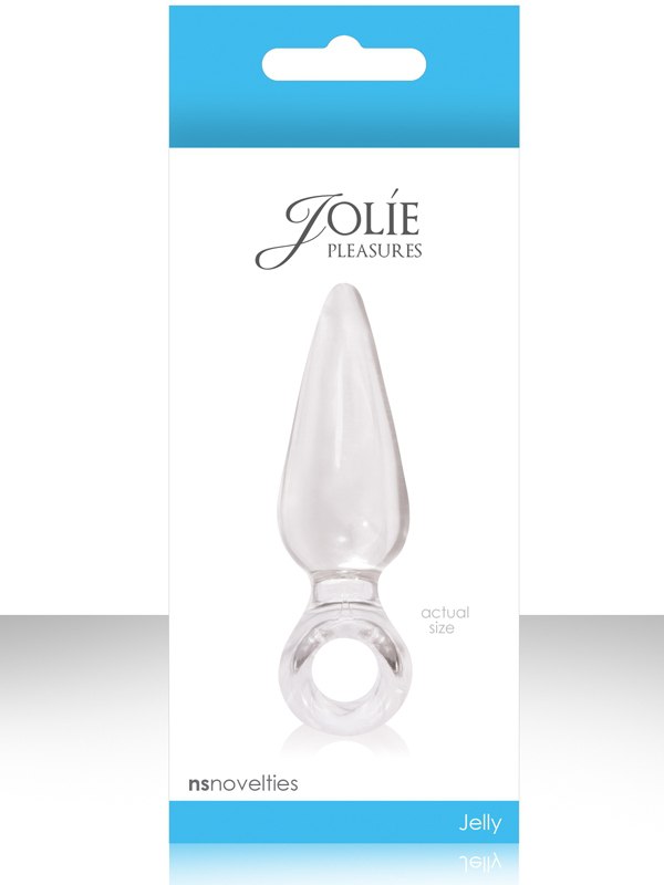 Анальная пробка мини с кольцом Jolie Pleasures - Clear