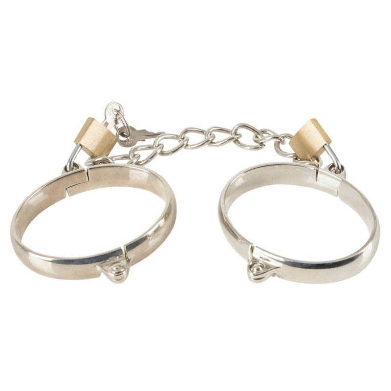 Металлические наручники на цепочке Bad Kitty Metal Handcuffs - серебристый