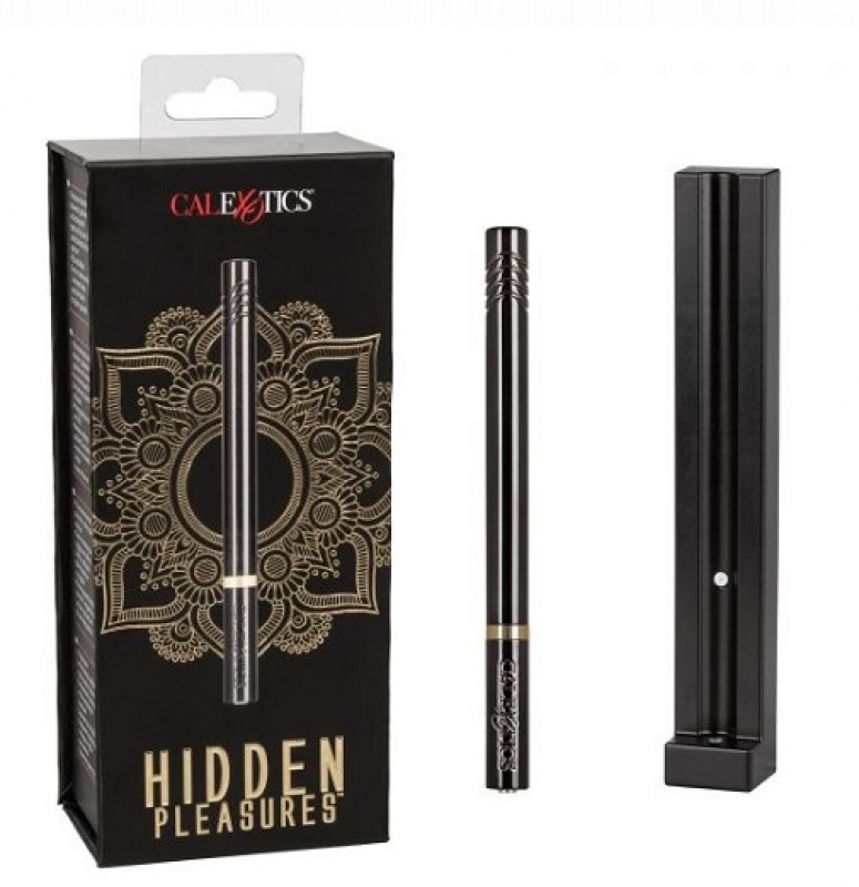 Ультратонкий вибратор Hidden Pleasures (Золотой): 10.75 см, 10 режимов вибрации, АБС/металл