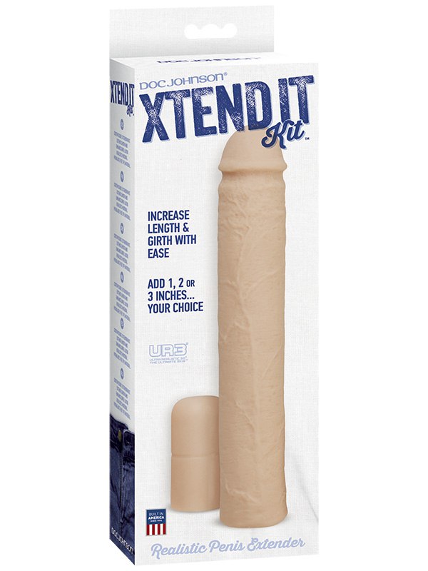 Здесь можно купить   Насадка-удлинитель Xtend It Kit 9" - телесная Удлиняющие насадки на пенис