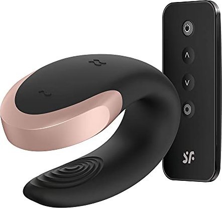 Парный вибратор Satisfyer Double Love с возможностью управления через пульт и приложение (черный) и Лубрикант на водной основе JO H2O Original – 30 мл фото