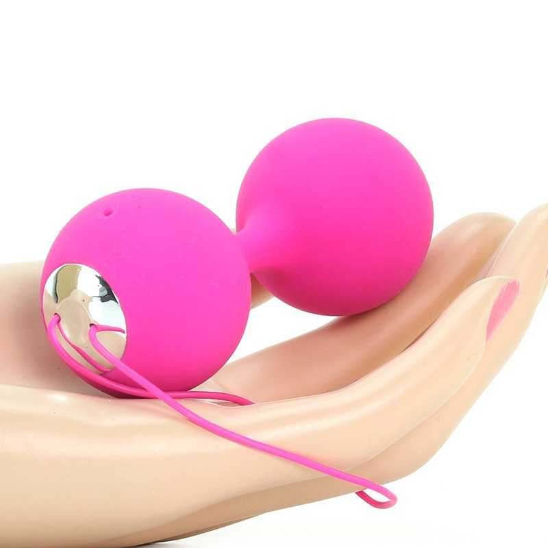 Перезаряжаемые вагинальные шарики Embrace Love Balls – розовые фото