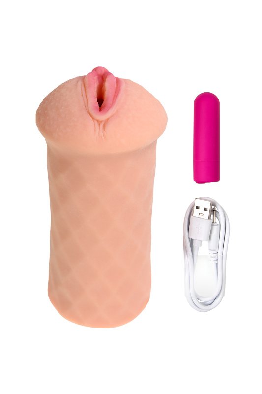 Реалистичный мастурбатор в форме вагины с вибрацией, ELEGANCE.007