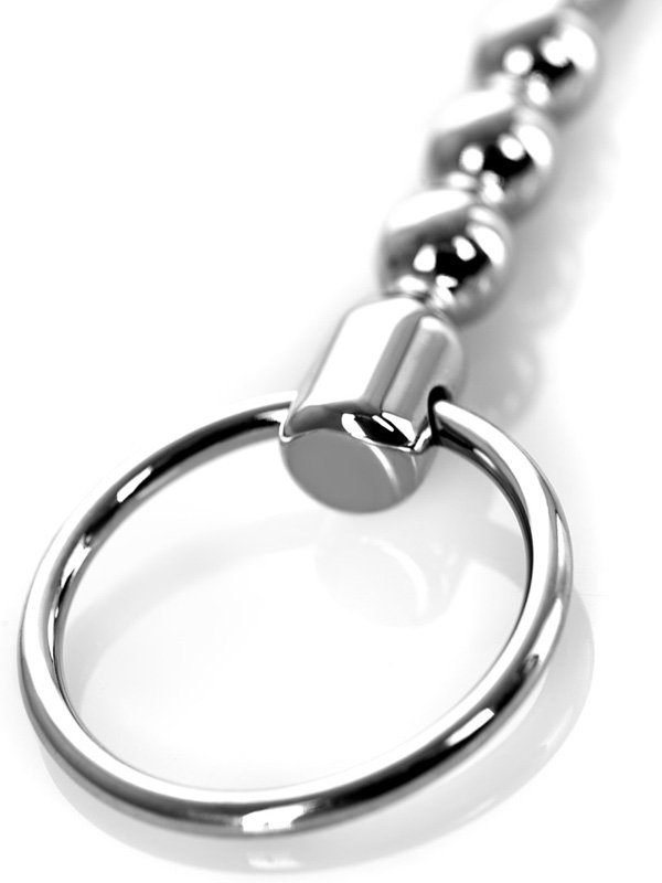 Уретральный плаг с кольцом в основании TOYFA Metal фигурный – серебристый