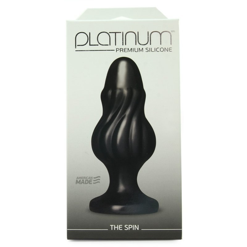 Doc Johnson Анальная пробка Platinum Premium Silicone The Spin – черный
