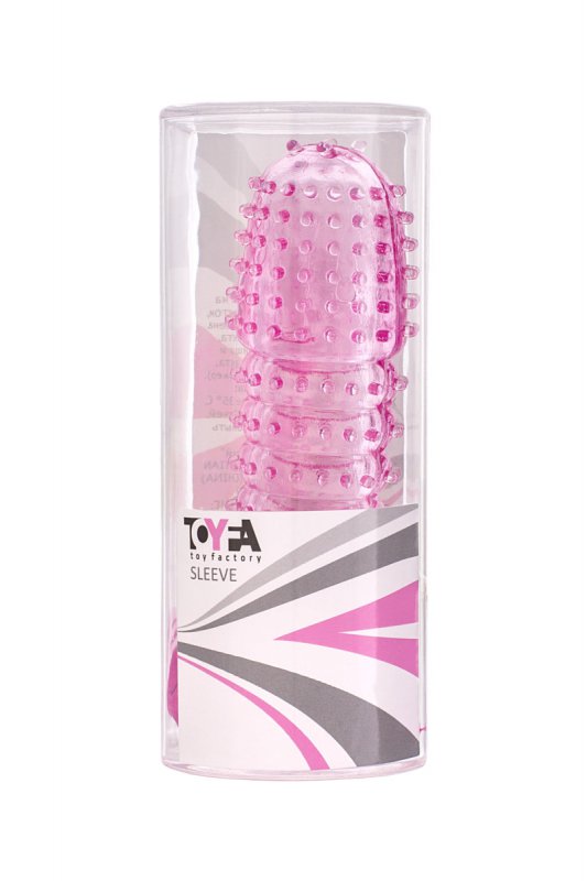 Рельефная увеличивающая насадка на пенис TOYFA - розовый