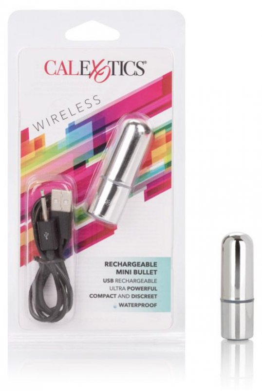 Перезаряжаемая вибропуля Calexotics Rechargeable Mini Bullet – серебристый