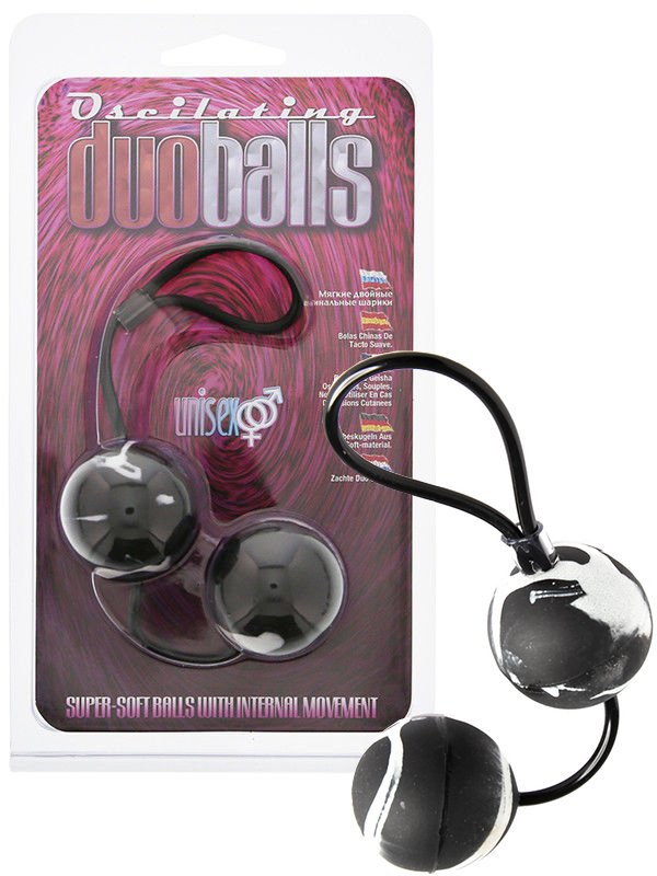 Вагинальные шарики Oscilating Duo Balls – черный