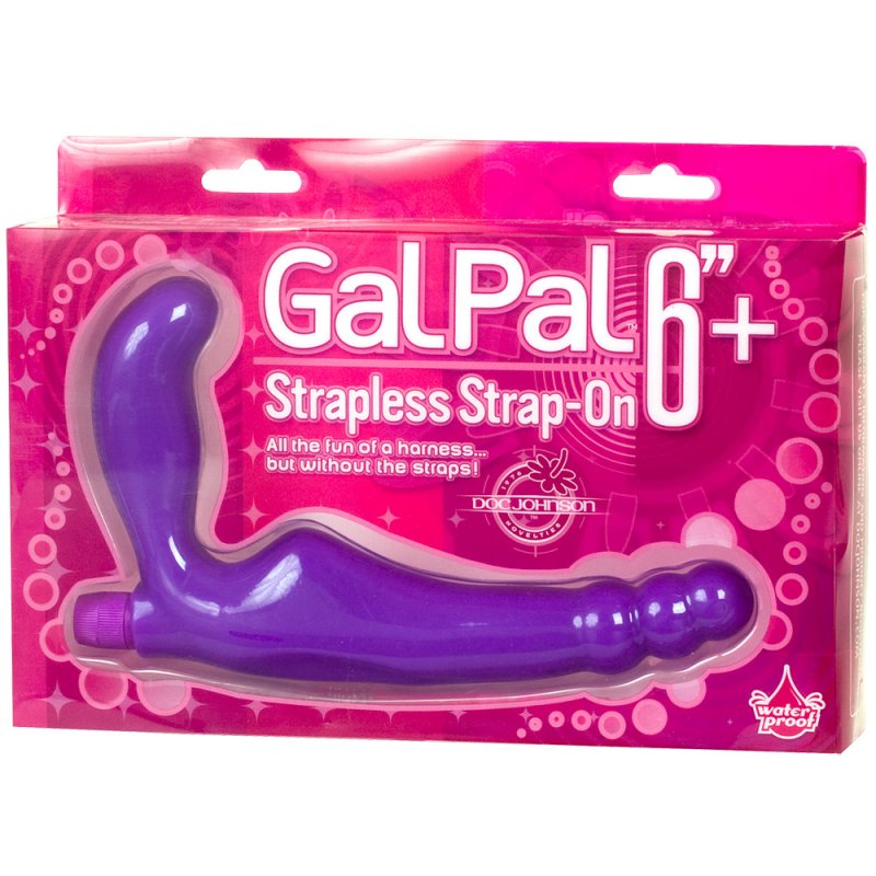 Безремневой страпон с вибрацией Gal Pal - Purple