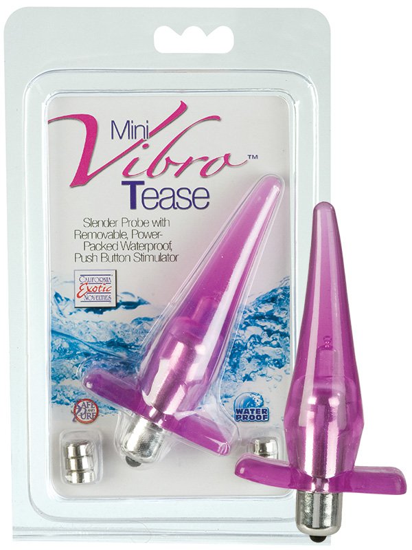 Анальная пробка Mini Vibro Tease с вибрацией – розовый