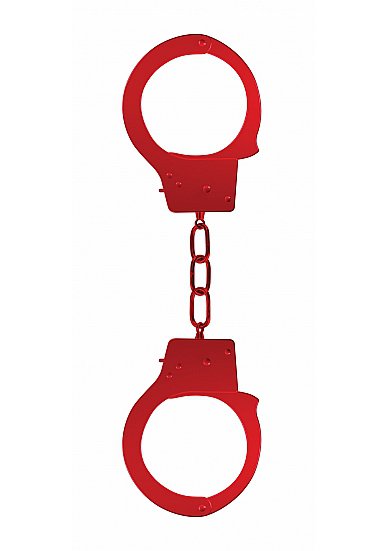 Shots Toys Металлические наручники Beginner's Handcuffs (красные)
