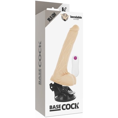 Вибромассажер с пультом управления BASECOCK REALISTIC BENDABLE REMOTE CONTROL FLESH 18.5 CM Dream Love D-223012, цвет телесный - фото 1