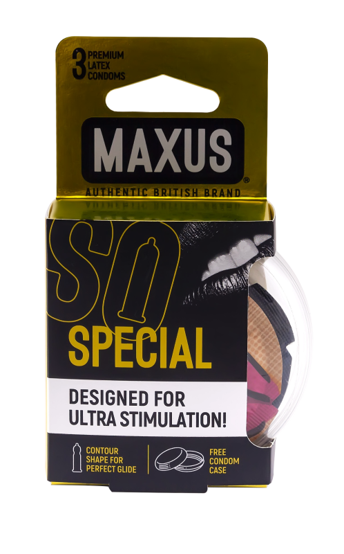 Точечно-ребристые презервативы MAXUS AIR Special №3, 3 шт.