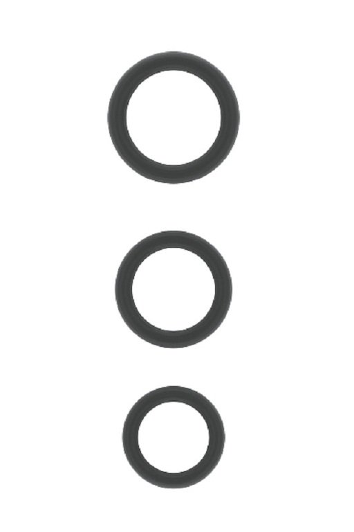 Набор из трех эрекционных колец No.25 Cockring Set (серый)