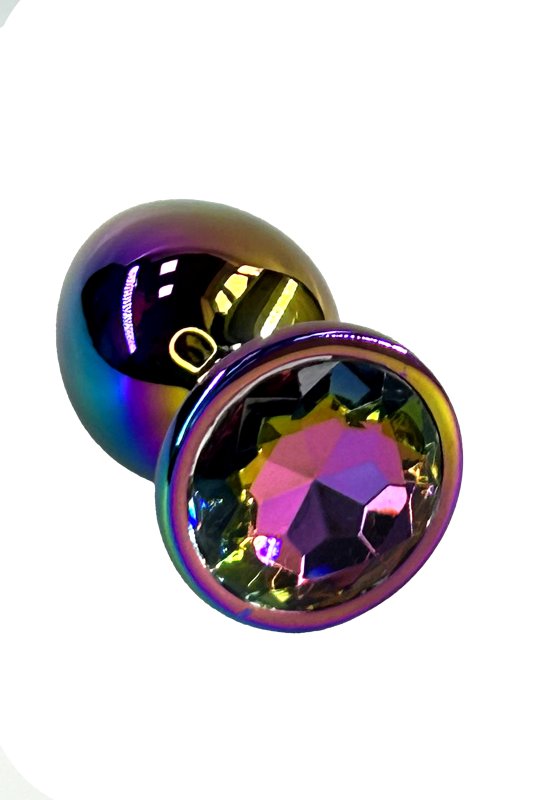 Анальная пробка с радужным кристаллом, размер L, Kanikule
