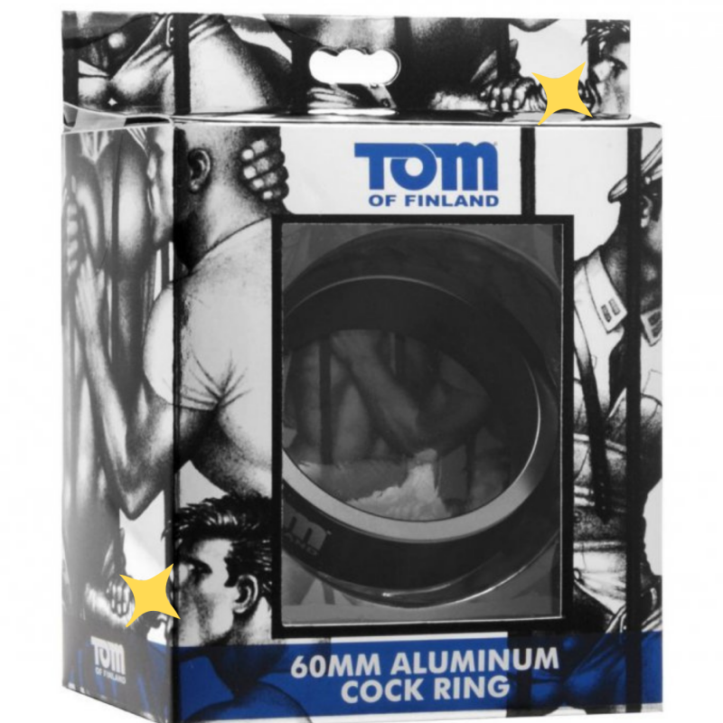Эрекционное кольцо из металла Tom of Finland 60mm Aluminum Cock Ring – серебристый 