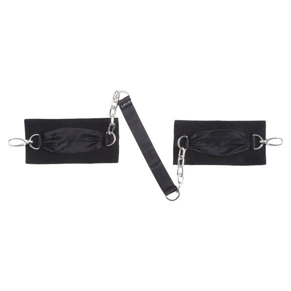 Шелковые наручники-браслеты Lelo Sutra Chainlink Cuffs - черный