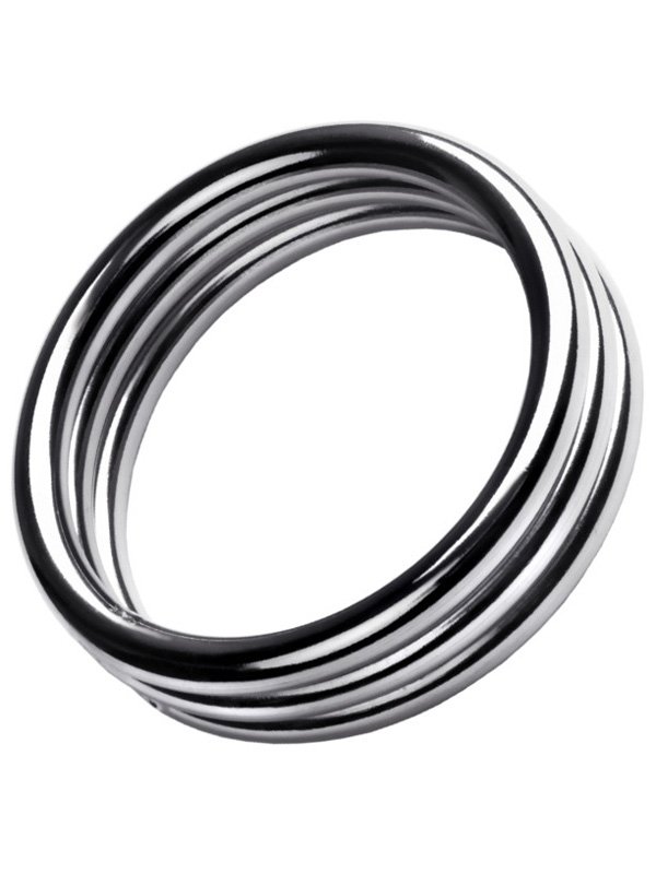 Металлическое кольцо на пенис Toyfa Metal – серебристый, M