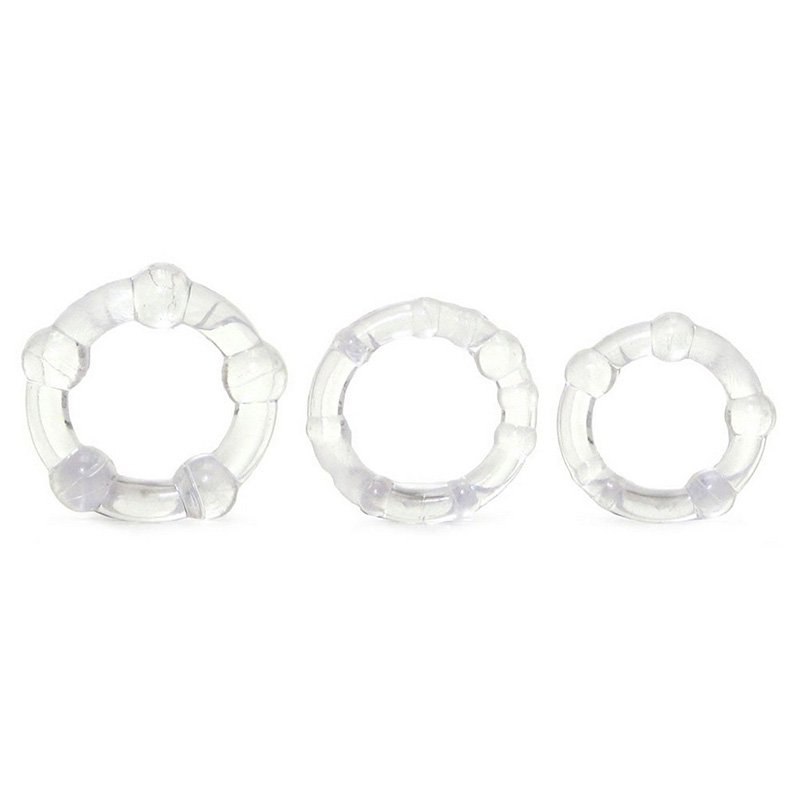 Набор из 3-х эрекционных колец Pro Rings – прозрачный фото