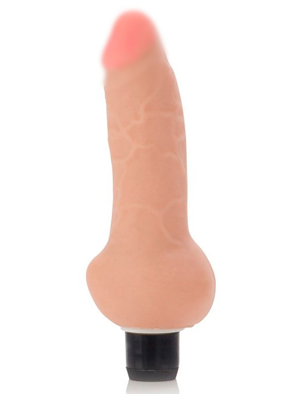 Реалистичный вибратор Futurotic Ballsy Vibrating Dong, 11 см, ТПР, телесный