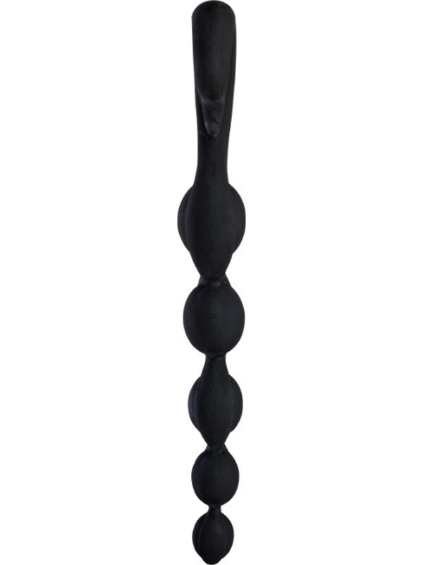 Элегантная анальная цепочка Fun Factory Bendybeads, 5 бусин, 26,3 см, черная
