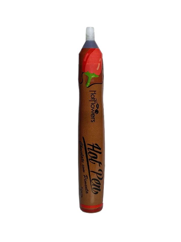 Вкусовая ручка для рисования на теле Hot Flowers Hot Pen Pimenta со вкусом шоколада и острого перца, 35 мл
