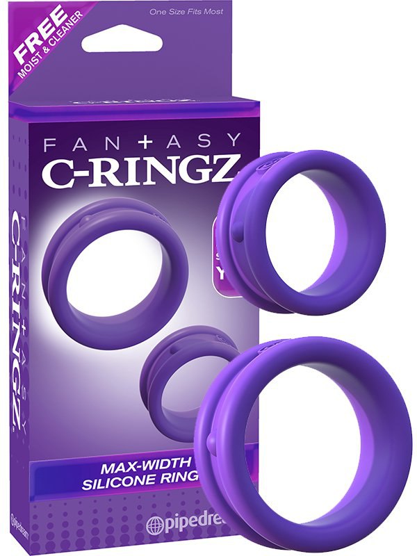 Набор из 2-х эрекционных колец Max Width Silicone Rings – фиолетовый