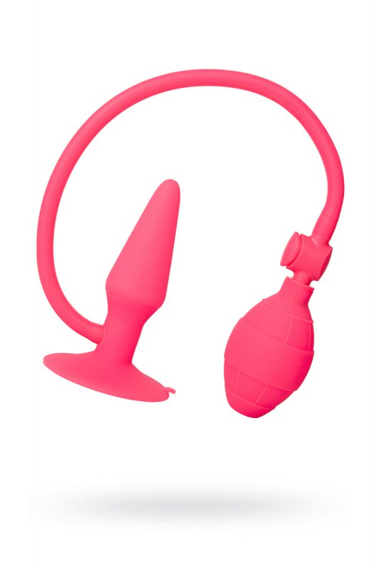 Розовая надувная анальная втулка TOYFA POPO Pleasure - 10 см