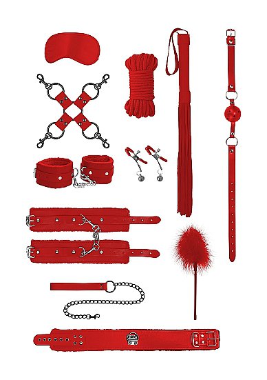 Набор для бондажа Intermediate Bondage Kit, красный
