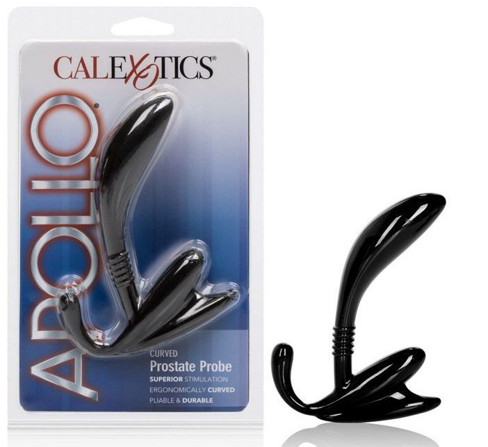 Стимулятор простаты Calexotics Apollo Curved Prostate Probe - черный