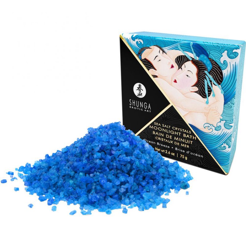 Ароматизированная соль для ванны Shunga Moonlight Bath Океанский бриз - 75 г