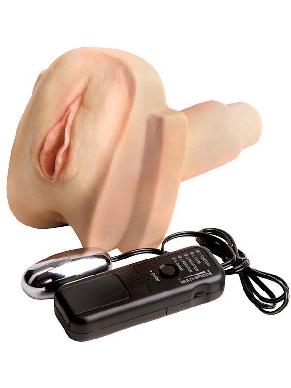 Мастурбатор вагина и анус Virtual Girl Vibrating Vagina Upgrade с вибрацией – телесный