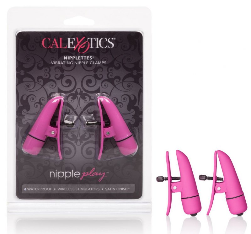 Виброзажимы на соски Calexotics Nipple Play Nipplettes - розовые