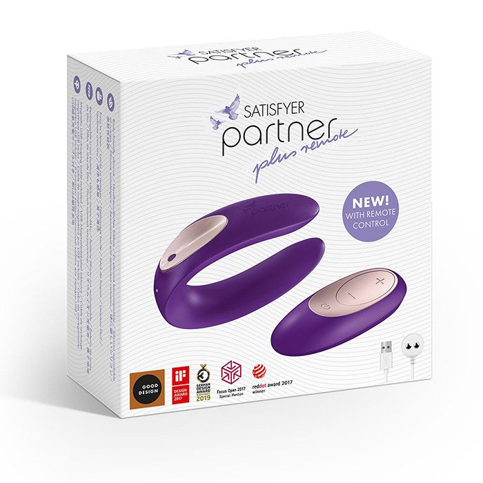 Многофункциональный вибратор для пар Satisfyer Partner Plus Remote - фиолетовый