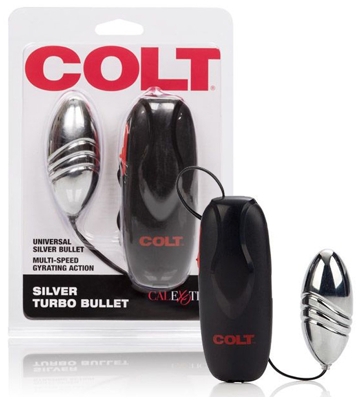 Многофункциональное виброяйцо Colt Turbo Bullet – серебристый