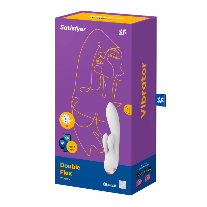 Вибратор-кролик Double Flex: 20 см, белый Satisfyer 4002620 - фото 7