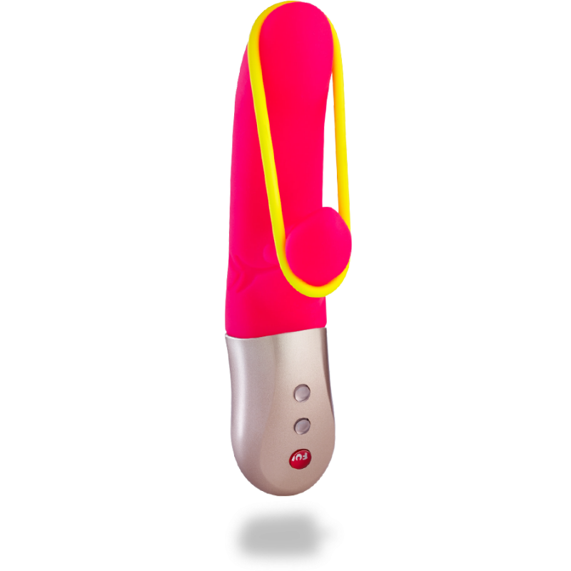 Вибратор Amorino со стимулятором клитора и эластичной лентой – розовый