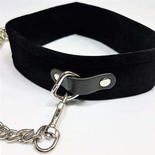 Ошейник с наручниками (оковы, фиксаторы) Velcro Collar With Separate Cuffs Shots toys OU140BLK, цвет черный - фото 5