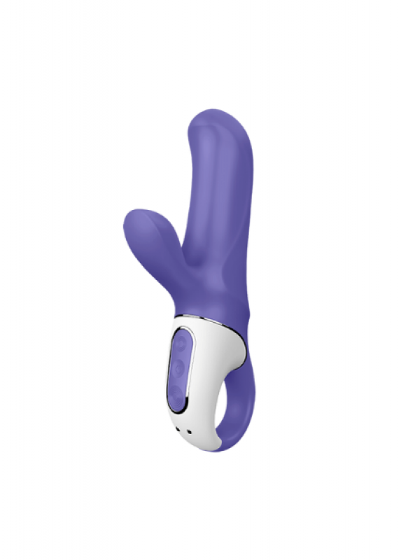 Вибромассажер с клиторальным стимулятором Satisfyer Vibes - Magic Bunny – синий