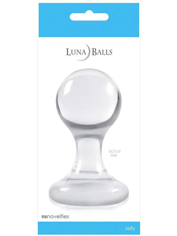Анальная пробка Luna Balls большая – прозрачная
