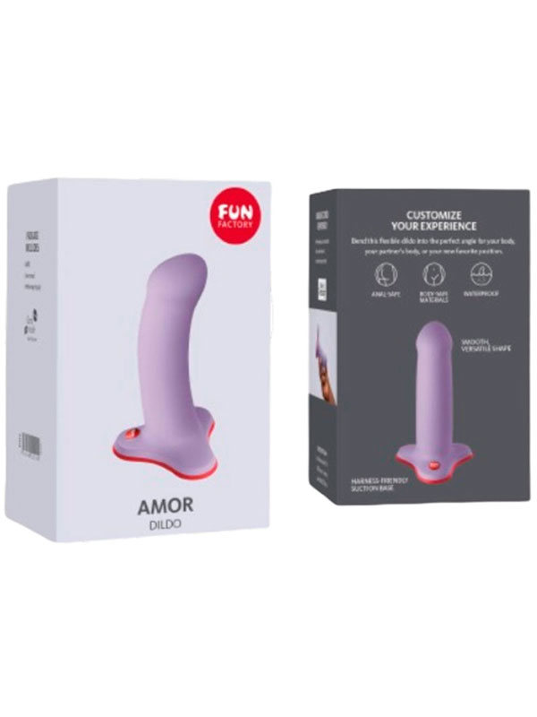 Компактный фаллоимитатор из силикона Fun Factory Amor lavender, 14 см, силикон